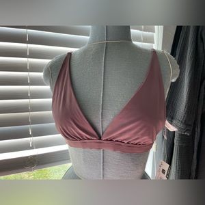 BNWT DIPPIN DAISY'S BIKINI TOP PURPLE MAUVE LARGE